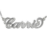 Colar de Prata 925 Modelo "Carrie" Com Nome Personalizado
