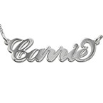 Colar de Prata 925 Modelo "Carrie" Com Nome Personalizado
