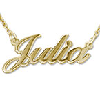 Colar de Prata Banhado a Ouro 18k Com Nome Personalizado