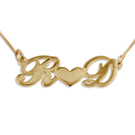 Colar de Prata Banhado a Ouro 18k Personalizado - Coração