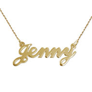 Colar Pequeno de Ouro 14k Com Nome Personalizado